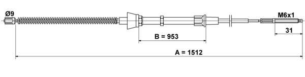 Tirette à câble, frein de stationnement | ATE