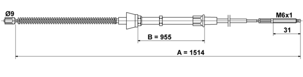 Tirette à câble, frein de stationnement | ATE