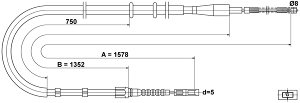 Tirette à câble, frein de stationnement | ATE
