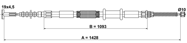 Tirette à câble, frein de stationnement | ATE