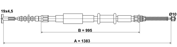 Tirette à câble, frein de stationnement | ATE
