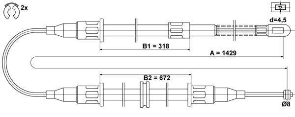 Tirette à câble, frein de stationnement | ATE