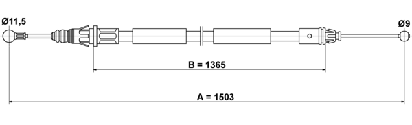 Tirette à câble, frein de stationnement | ATE