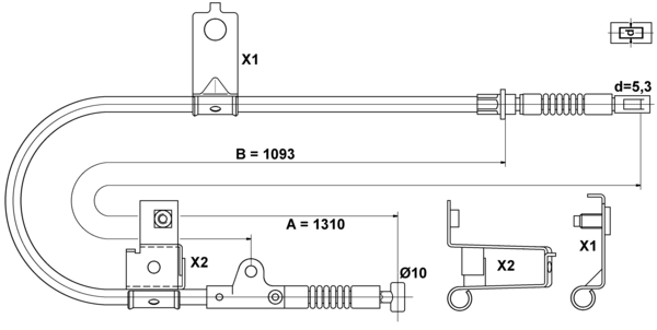 Tirette à câble, frein de stationnement | ATE