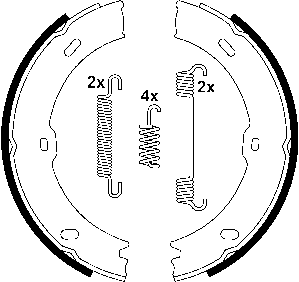 Jeu de mâchoires de frein, frein de stationnement | ATE