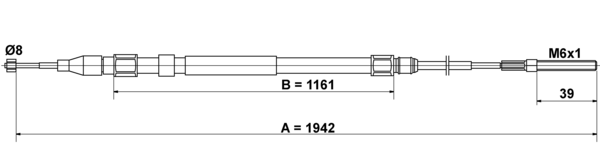 Tirette à câble, frein de stationnement | ATE