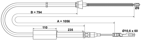 Tirette à câble, frein de stationnement | ATE