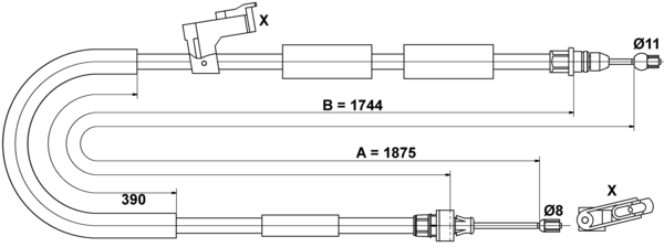 Tirette à câble, frein de stationnement | ATE