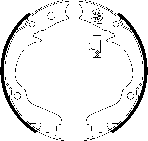 Jeu de mâchoires de frein, frein de stationnement | ATE