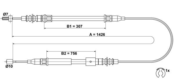 Tirette à câble, frein de stationnement | ATE