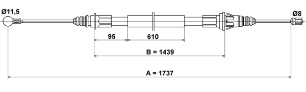 Tirette à câble, frein de stationnement | ATE