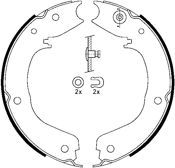 Jeu de mâchoires de frein, frein de stationnement | ATE