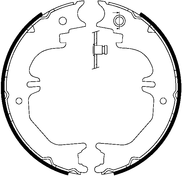 Jeu de mâchoires de frein, frein de stationnement | ATE