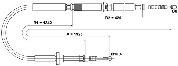 Tirette à câble, frein de stationnement | ATE