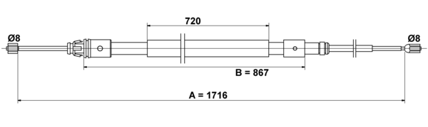 Tirette à câble, frein de stationnement | ATE