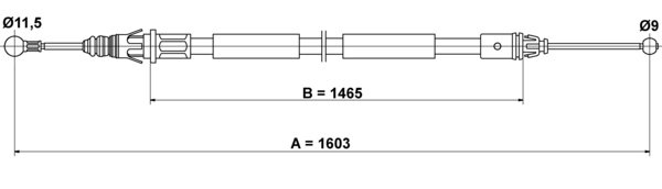 Tirette à câble, frein de stationnement | ATE
