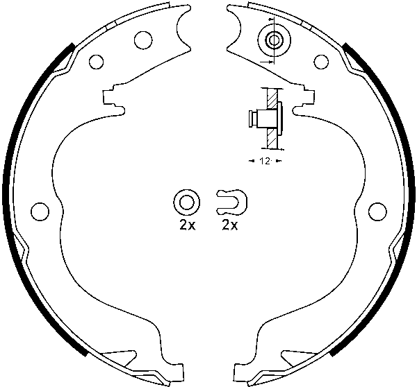 Jeu de mâchoires de frein, frein de stationnement | ATE