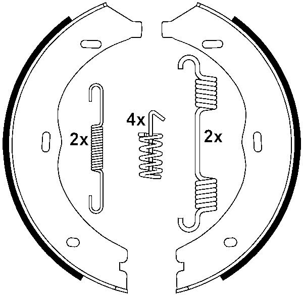 Jeu de mâchoires de frein, frein de stationnement | ATE