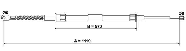 Tirette à câble, frein de stationnement | ATE