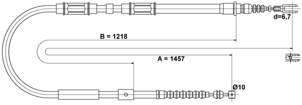 Tirette à câble, frein de stationnement | ATE