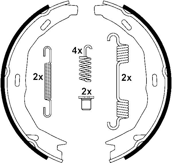 Jeu de mâchoires de frein, frein de stationnement | ATE