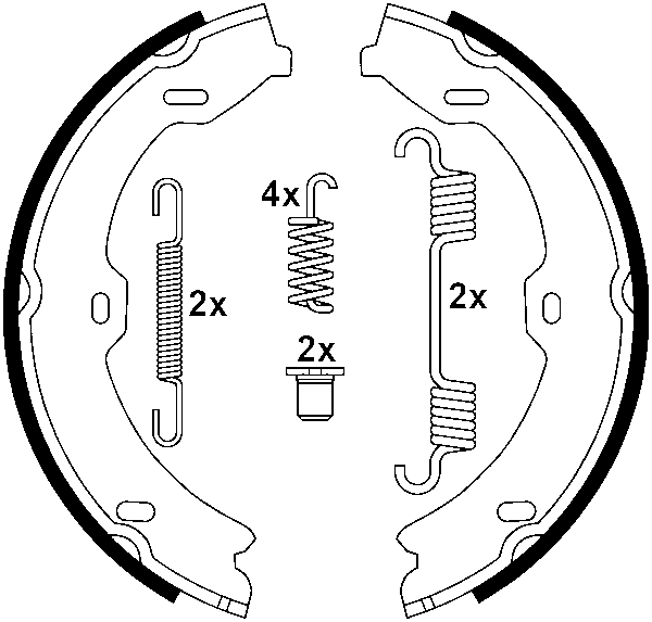 Jeu de mâchoires de frein, frein de stationnement | ATE