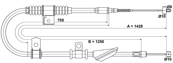 Tirette à câble, frein de stationnement | ATE