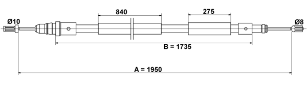 Tirette à câble, frein de stationnement | ATE