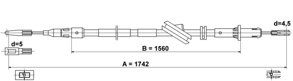 Tirette à câble, frein de stationnement | ATE