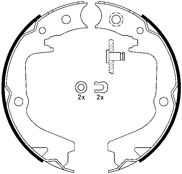 Jeu de mâchoires de frein, frein de stationnement | ATE