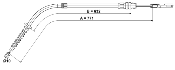 Tirette à câble, frein de stationnement | ATE