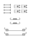 Image du produit pour Kit d'accessoires, mâchoire de frein