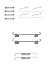 Image du produit pour Kit d'accessoires, mâchoires de frein de stationnement