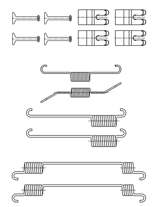 Image du produit pour Kit d'accessoires, mâchoire de frein