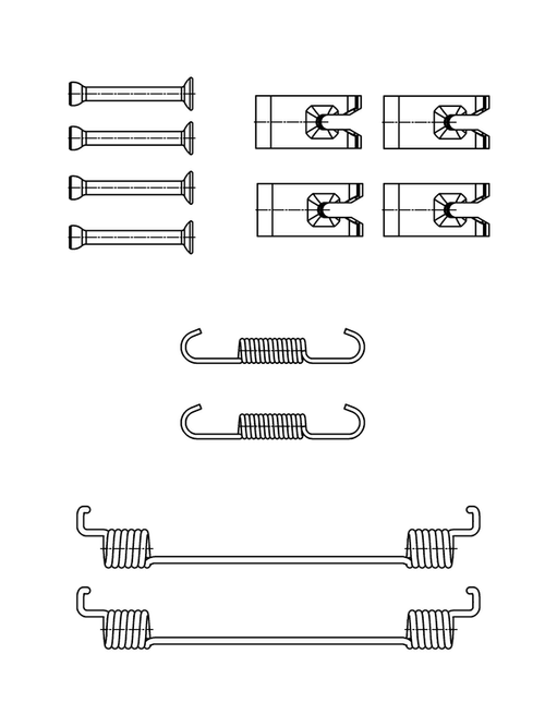 Image du produit pour Kit d'accessoires, mâchoire de frein