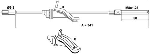 Image du produit pour Tirette à câble, frein de stationnement