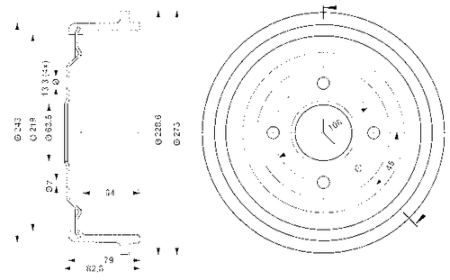 Image du produit pour Tambour de frein