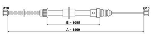 Image du produit pour Tirette à câble, frein de stationnement