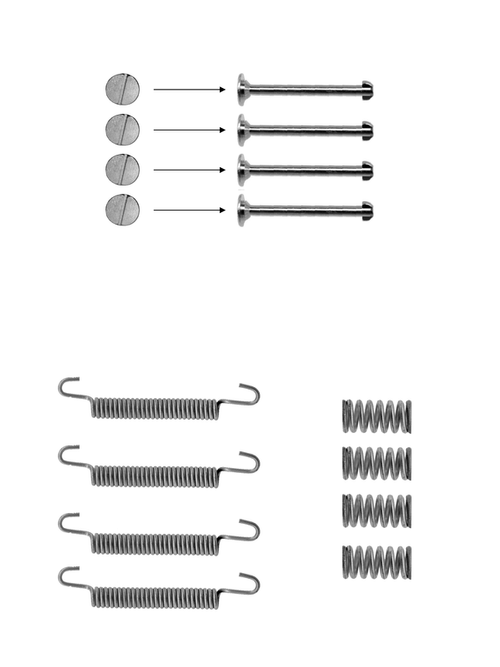 Image du produit pour Kit d'accessoires, mâchoires de frein de stationnement