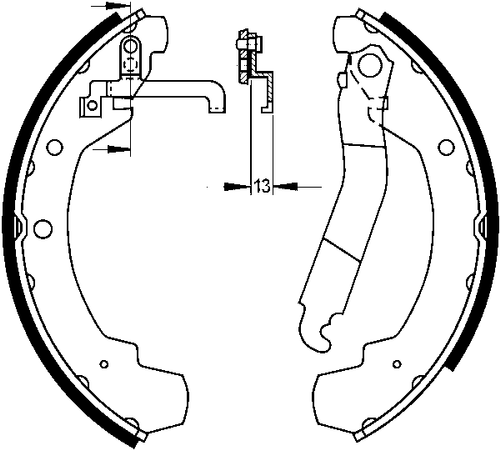 Image du produit pour Jeu de mâchoires de frein