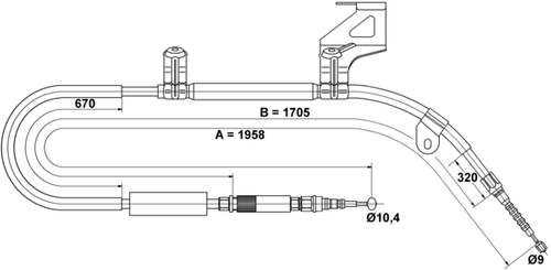 Image du produit pour Tirette à câble, frein de stationnement