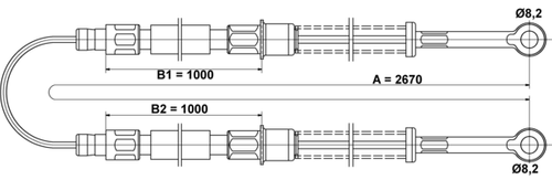 Image du produit pour Tirette à câble, frein de stationnement