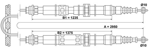 Image du produit pour Tirette à câble, frein de stationnement