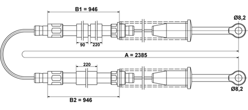 Image du produit pour Tirette à câble, frein de stationnement