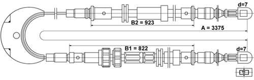 Image du produit pour Tirette à câble, frein de stationnement