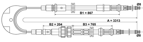 Image du produit pour Tirette à câble, frein de stationnement