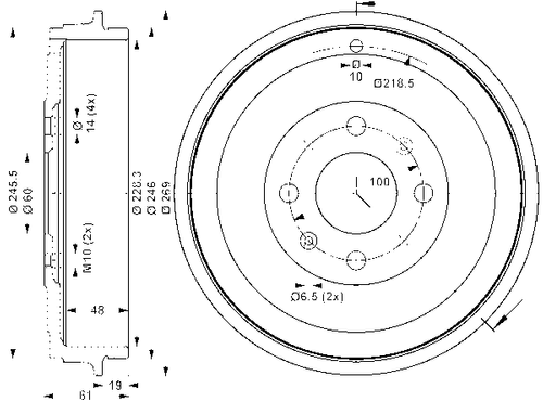 Image du produit pour Tambour de frein