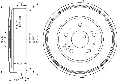 Image du produit pour Tambour de frein