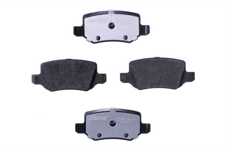 Jeu de 4 plaquettes de frein | F.BECKER_LINE