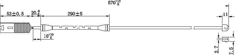 Contact d'avertissement, usure des plaquettes de frein | F.BECKER_LINE
